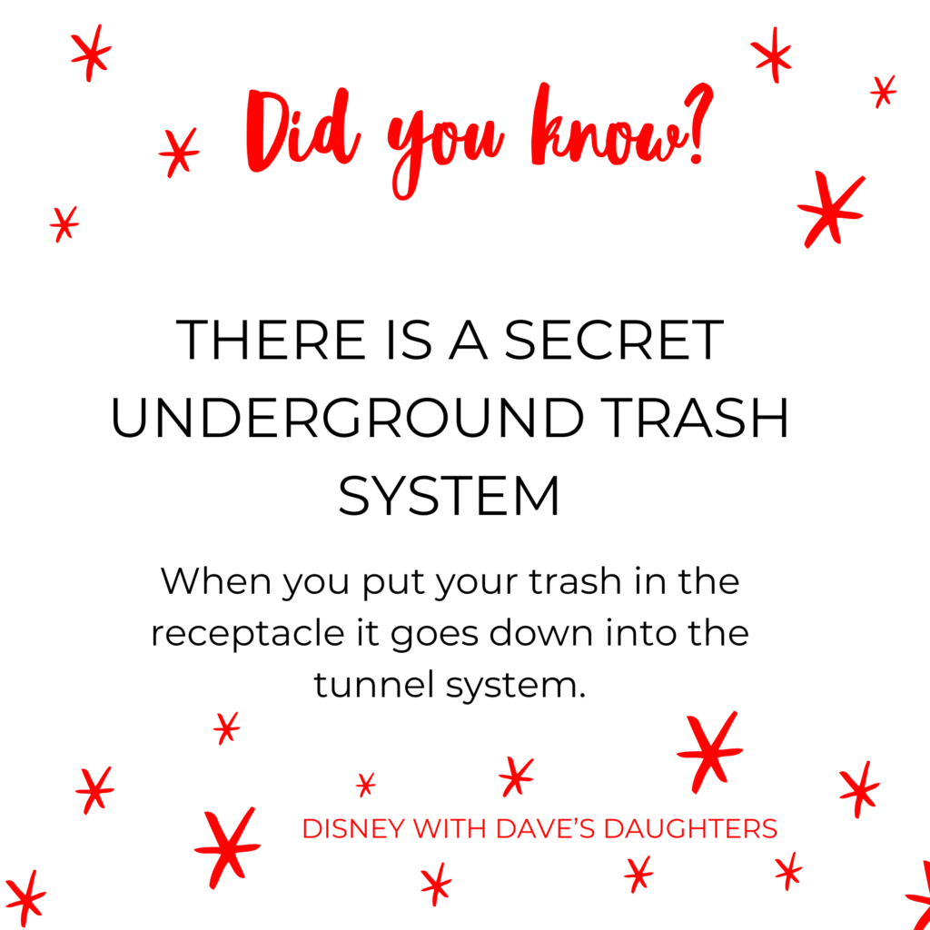 There is a secret underground trash system! #funfactsaboutdisneyClick through for 4 more fun facts about disney world!