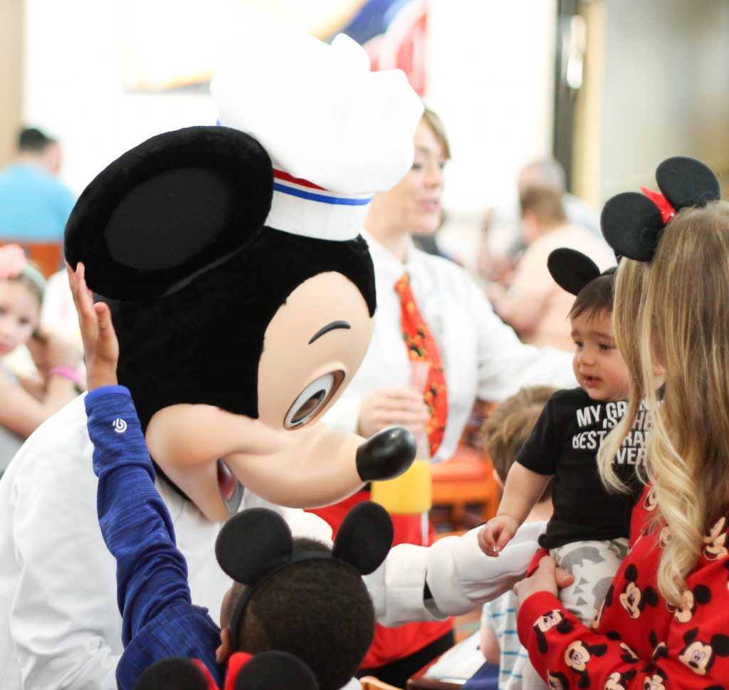 Chef Mickey with baby
