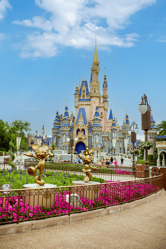 Mickey and Minnie and Castle Disney World