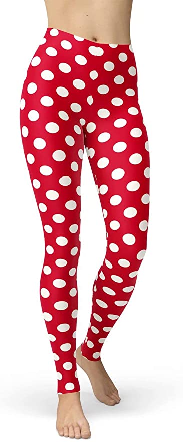 minnie mouse polka dot leggings