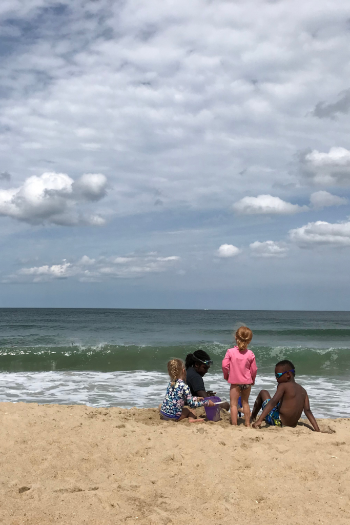 kids at ocean beach