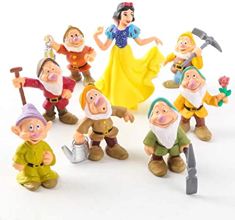 Snow White 7 dwarfs figurines