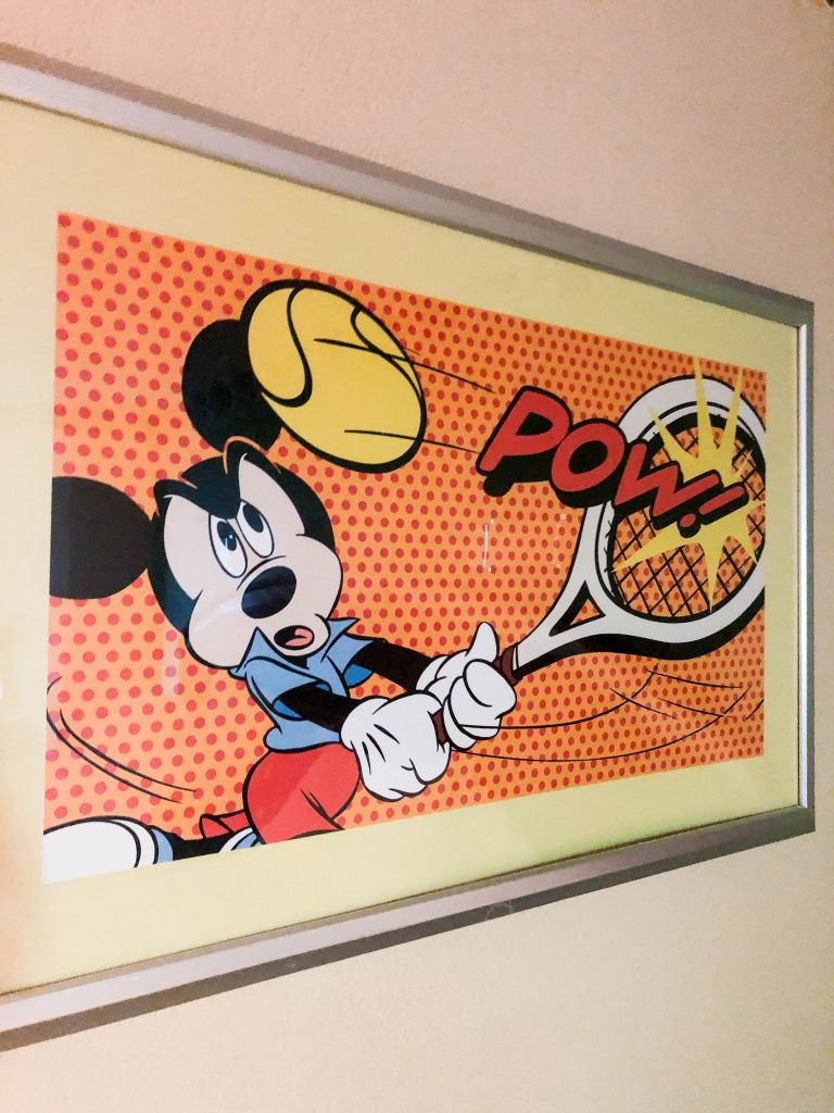 Mickey photo playing tennis