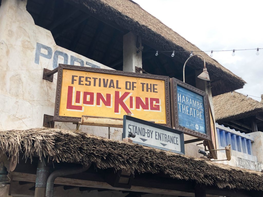 Festival of the Lion King sign