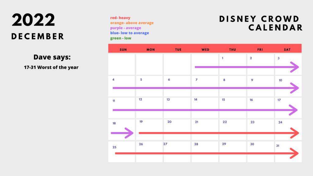 Disney Crowd Calendar January 2023 2023