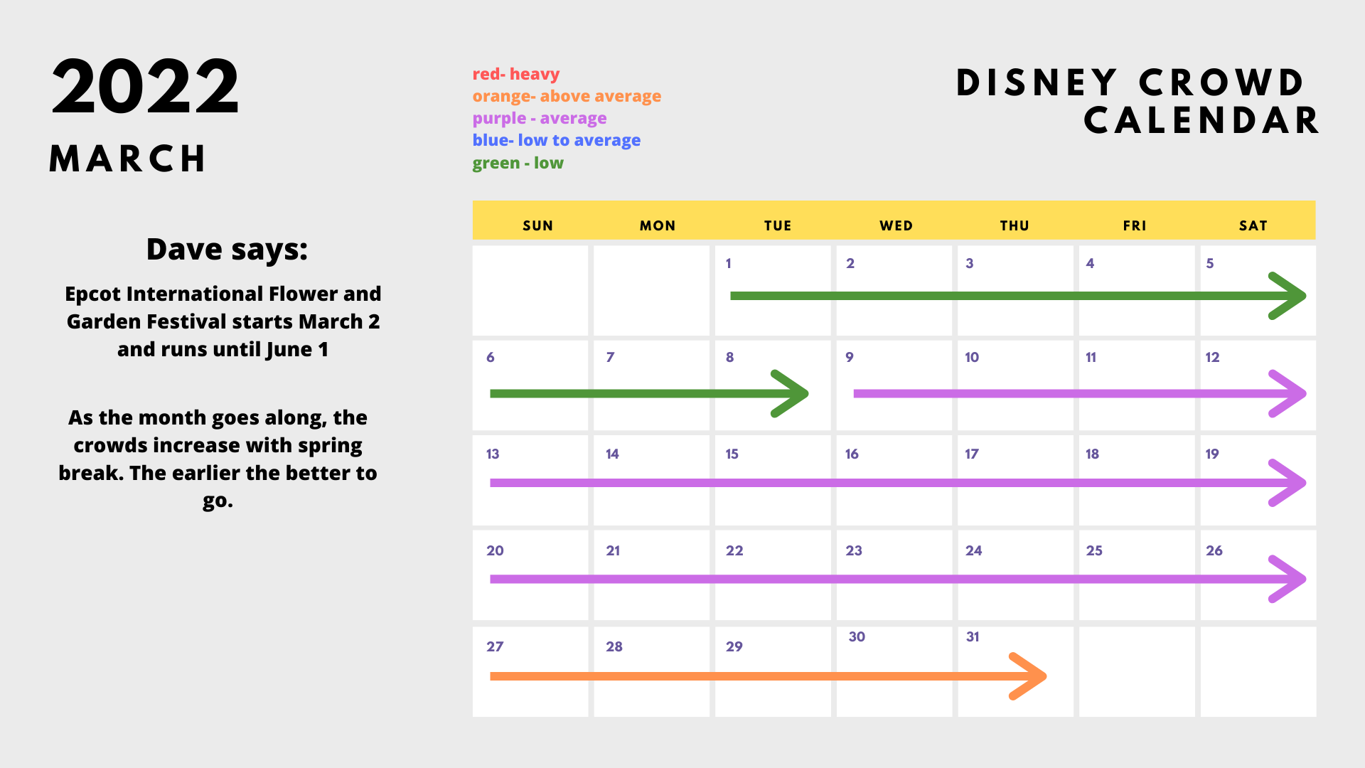 2024 Disney Crowd Calendar - Printable Calendar 2023