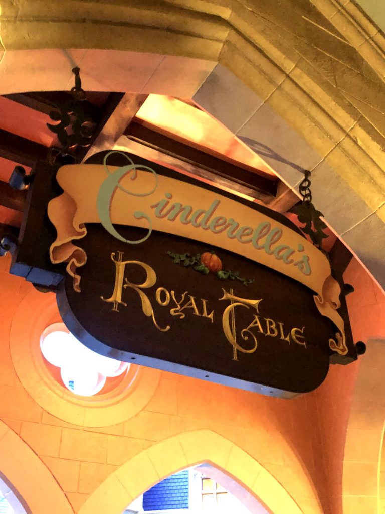 Cinderella's Royal Table sign