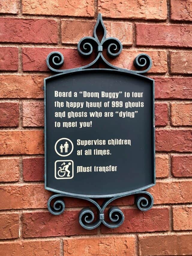 Haunted Mansion sign