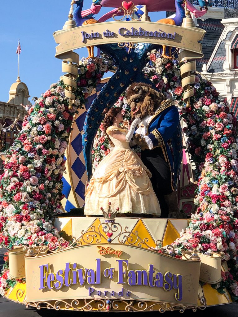 beauty and the beast on float