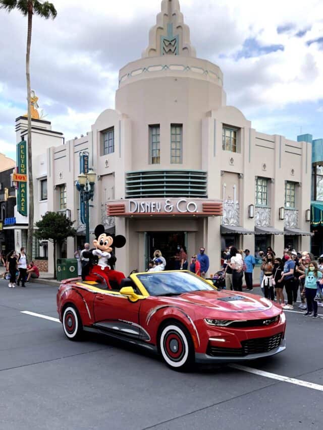 Mickey Mouse in parade at Hollywood Studios