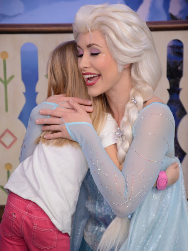 Elsa and child and Disney World