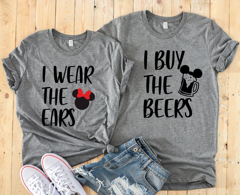Ears and beers couple shirt t-shirt