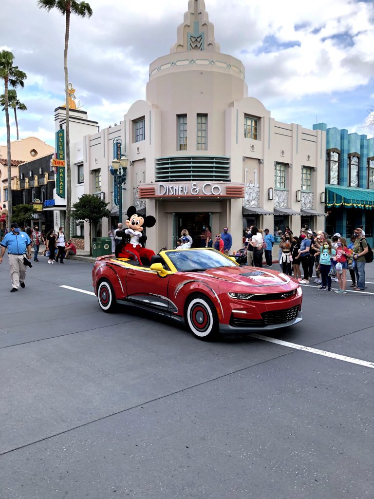 Mickey in car parade