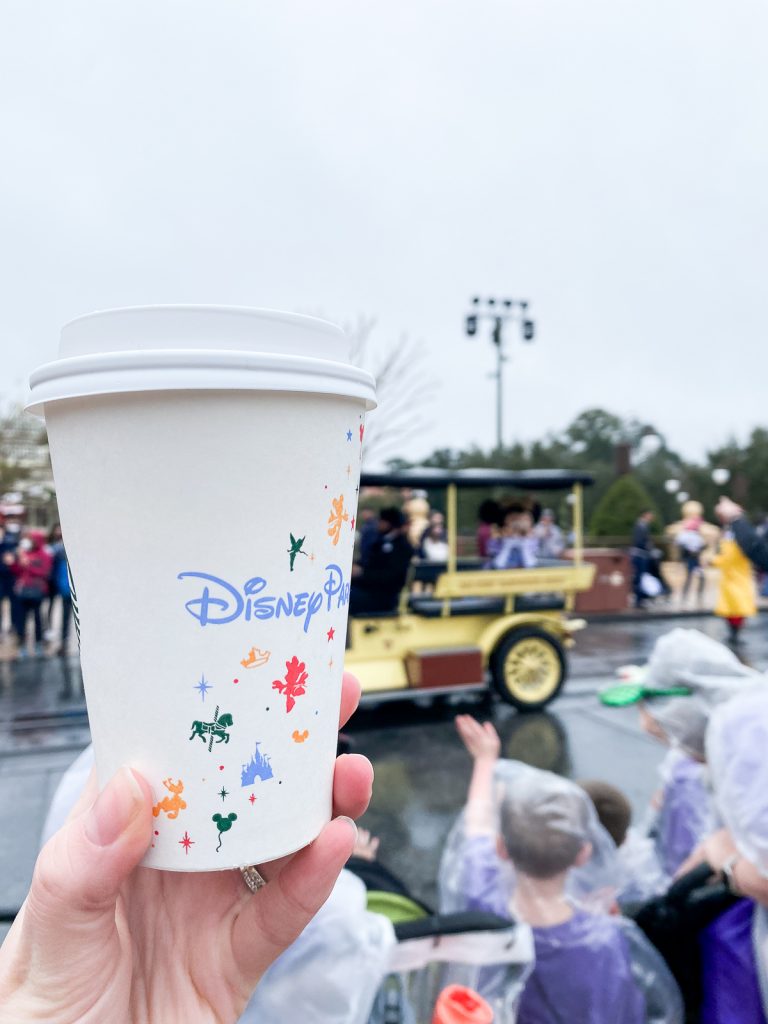 disney cup in rain