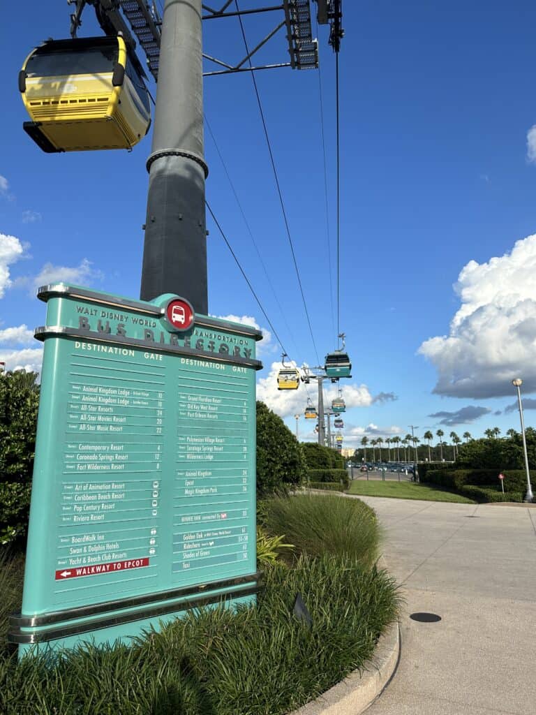Hollywood Studios transportation and hotel signs