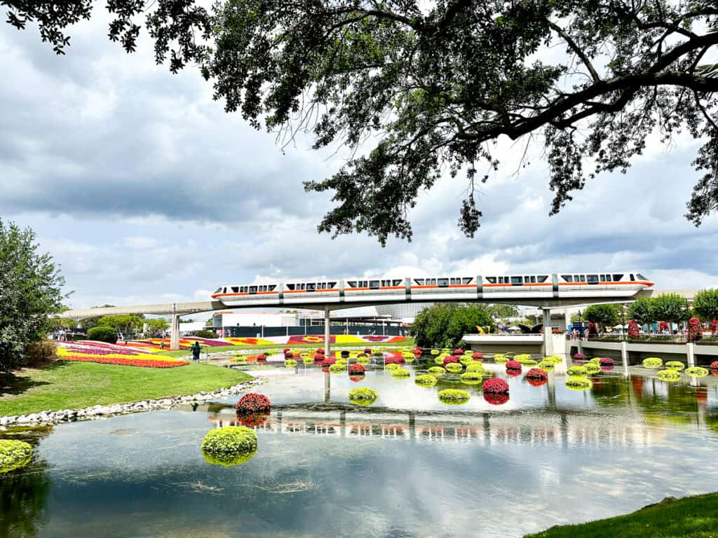 monorail and epcot ball