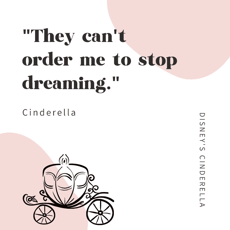 cinderella stop dreaming quote