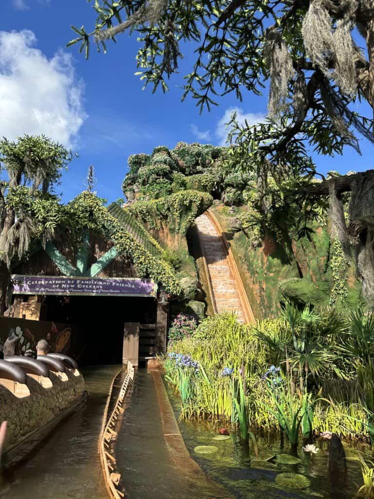 Tiana's Bayou Adventure inside the ride
