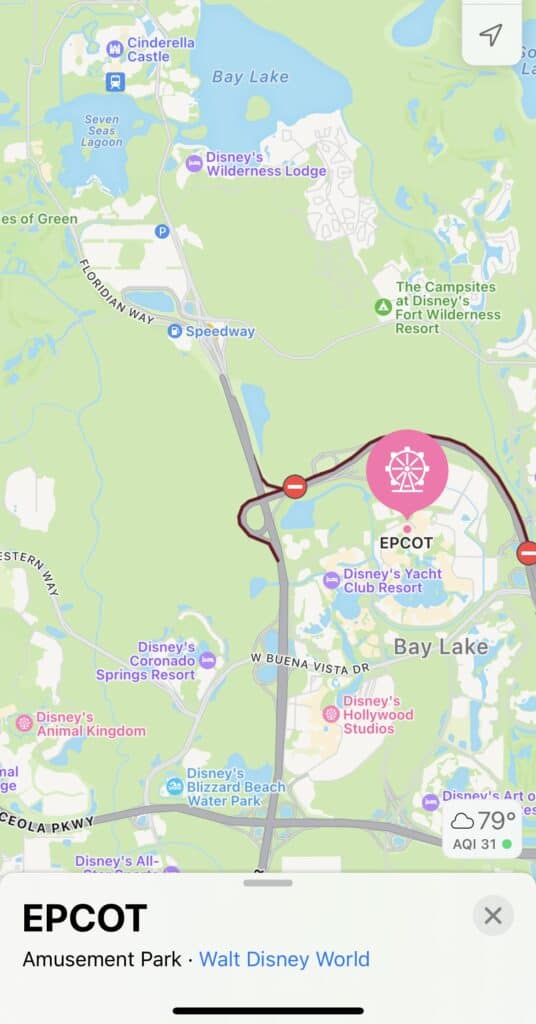 epcot on map