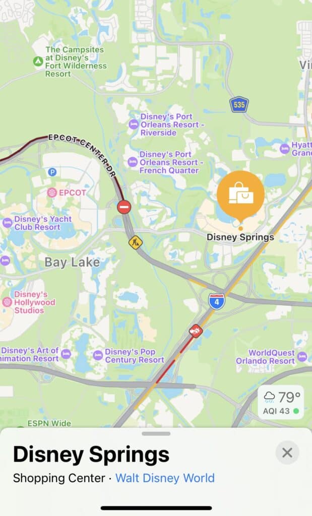 Disney Springs on map