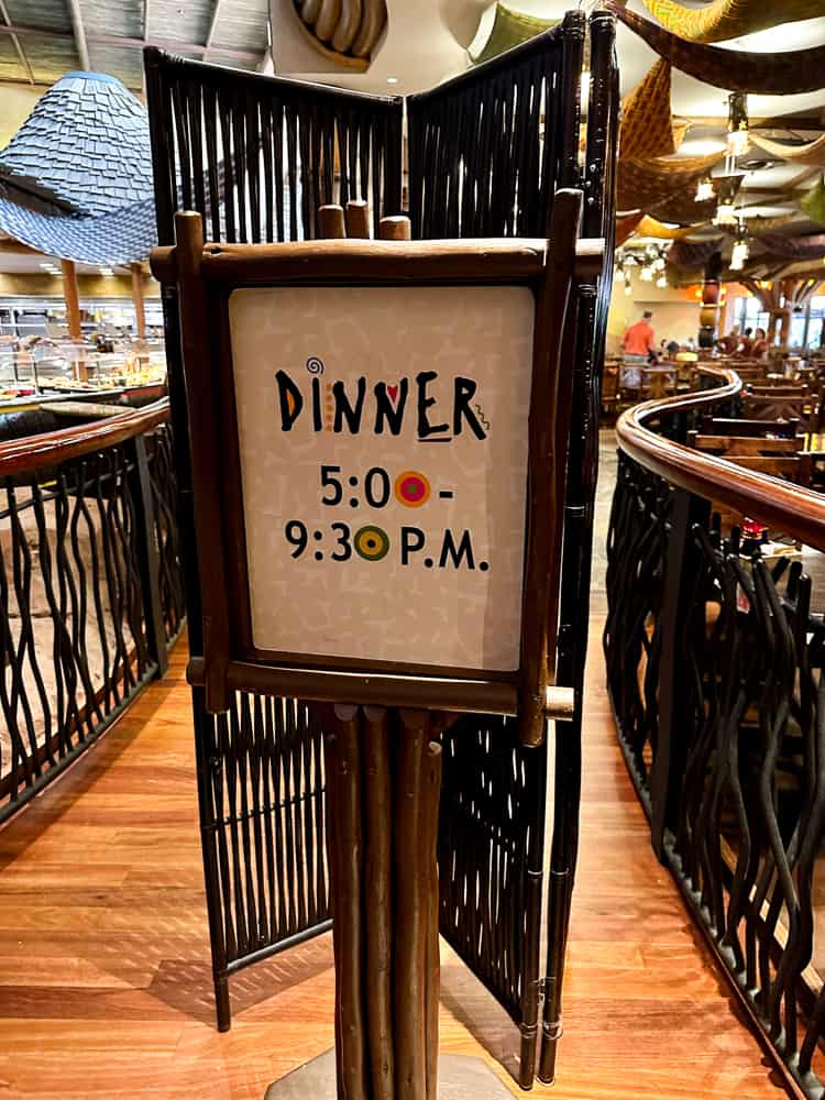 boma dinner sign
