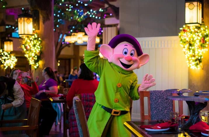 Dopey Dwarf at Story Book dining