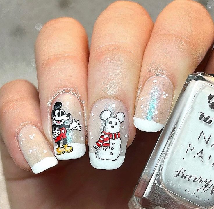 mickey in winter nails