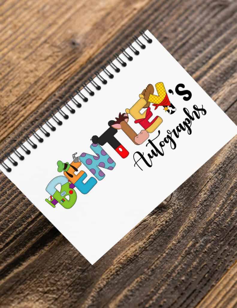 Personalized disney autograph book