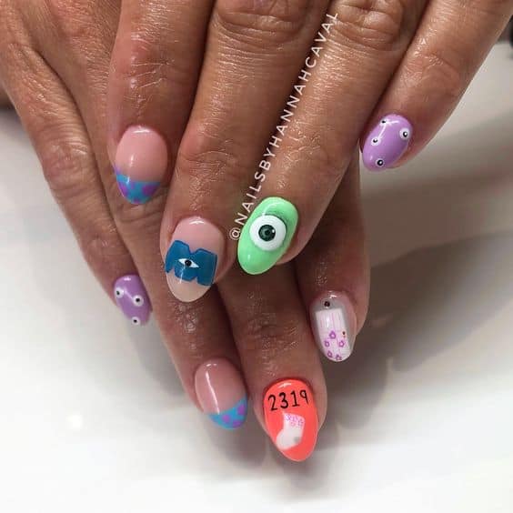 Monsters Inc nails