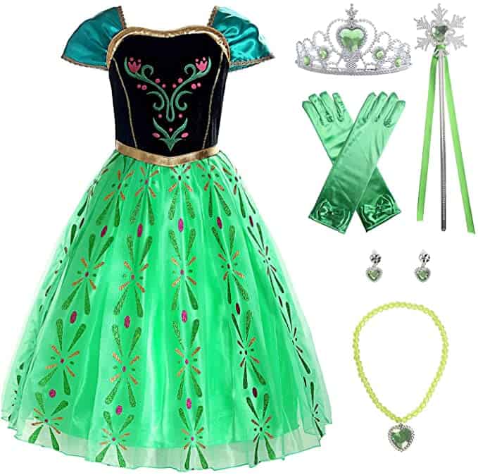 Anna Green Princess Dress With Accessories