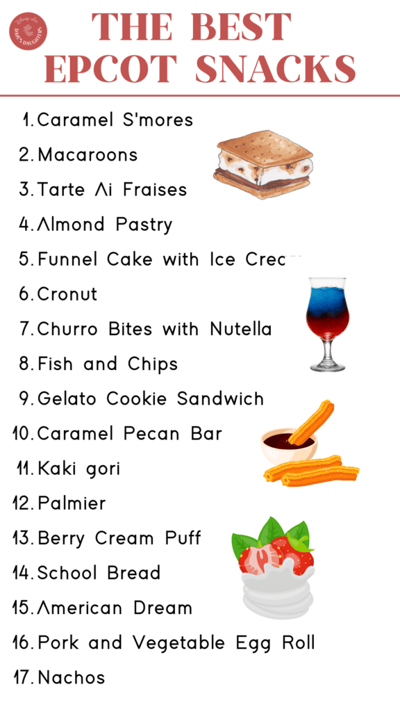Epcot snack checklist