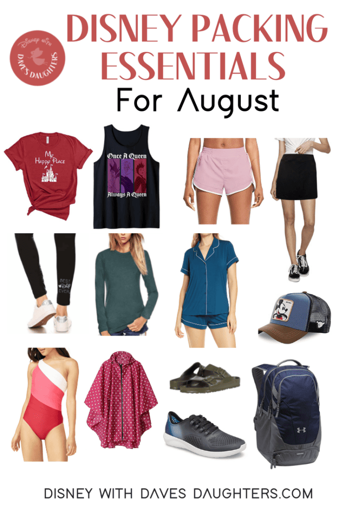 Disney packing list august