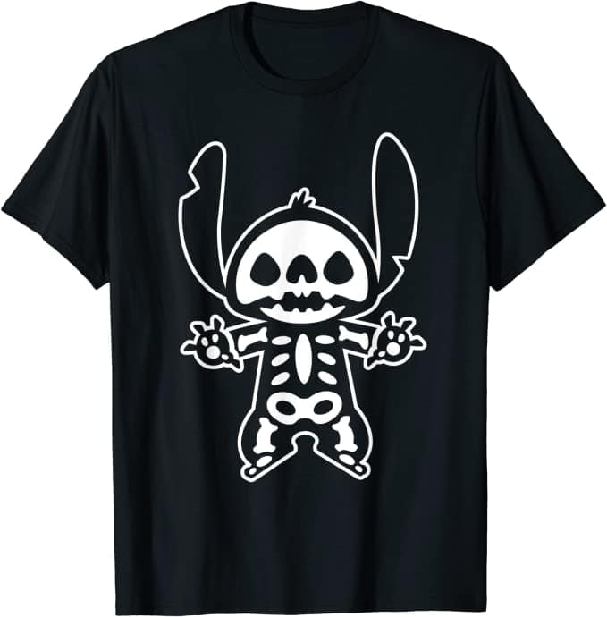 Stitch skeleton shirt