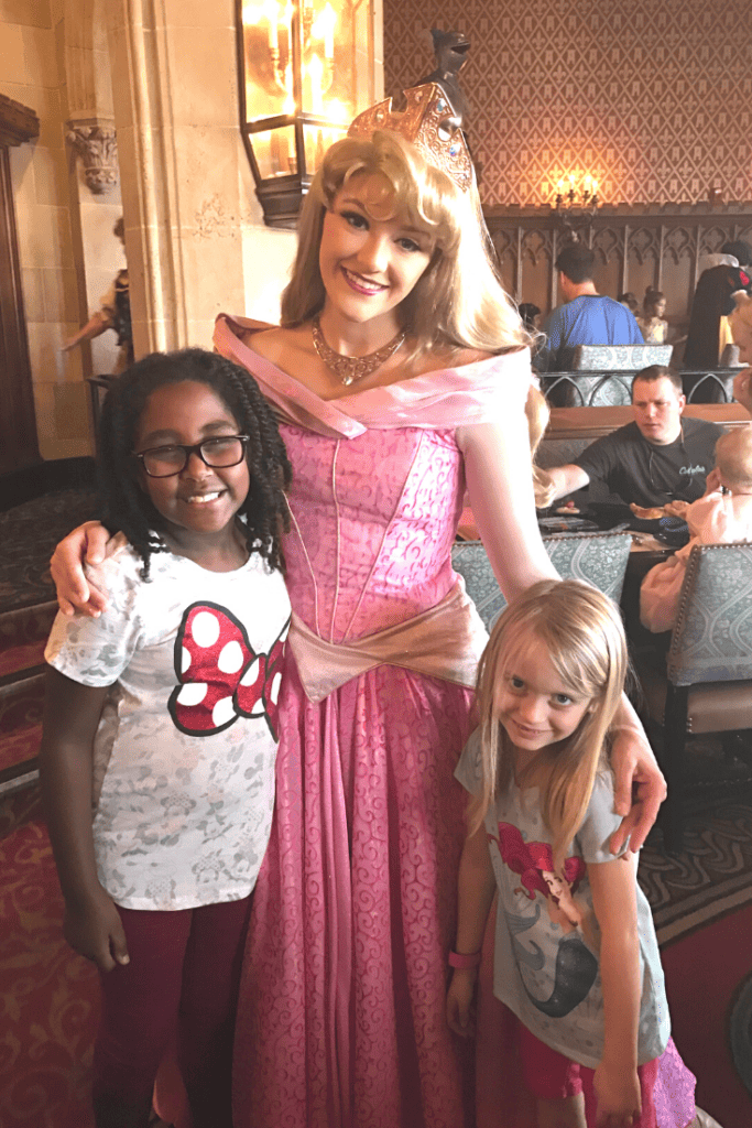 aurora at Cinderella breakfast