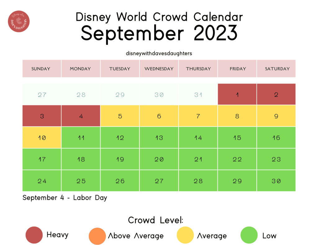 Disney World Crowd Calendar 2023