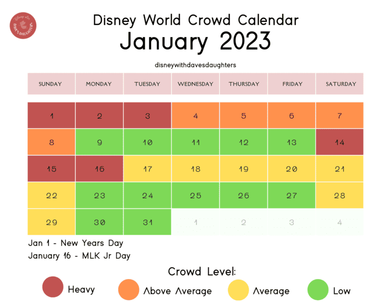 Disney World Crowd Calendar 2023 - Disney With Dave's Daughters