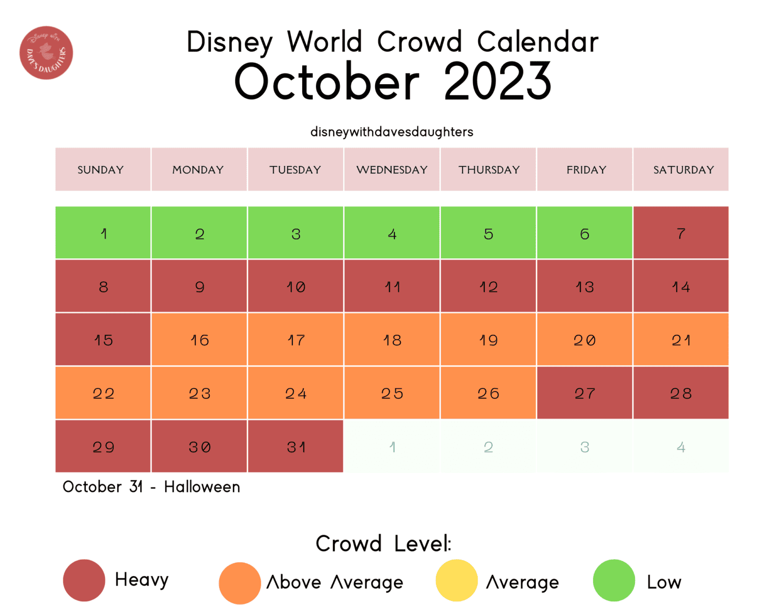 Disney World Crowd Calendar 2023