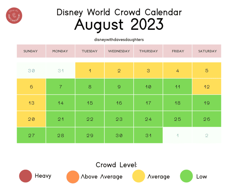 Disney World Crowd Calendar 2023 and 2024 Disney With Dave's Daughters