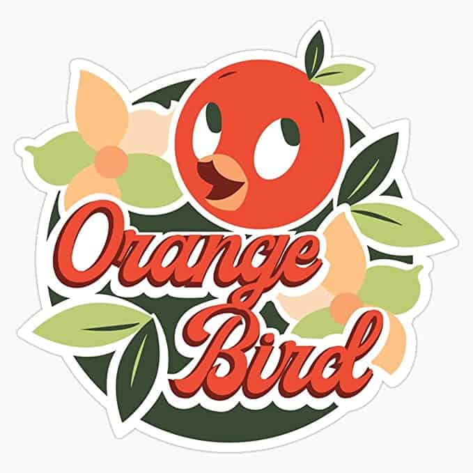 Orange bird sticker