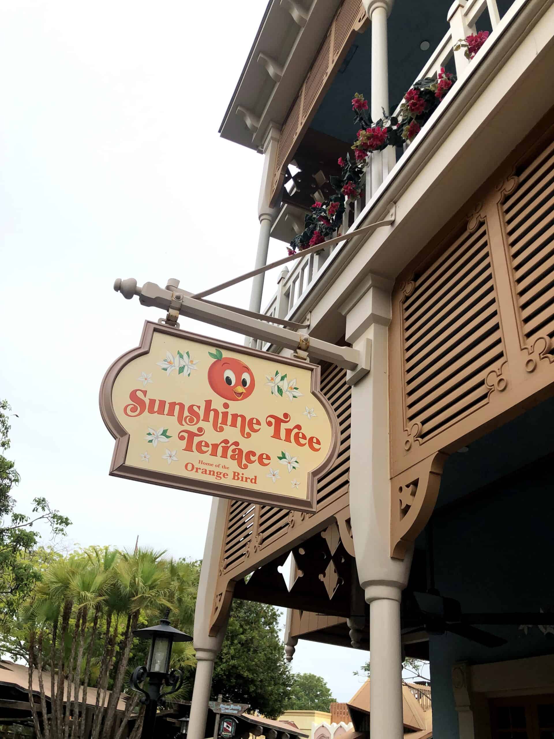 sunshine tree terrace sign