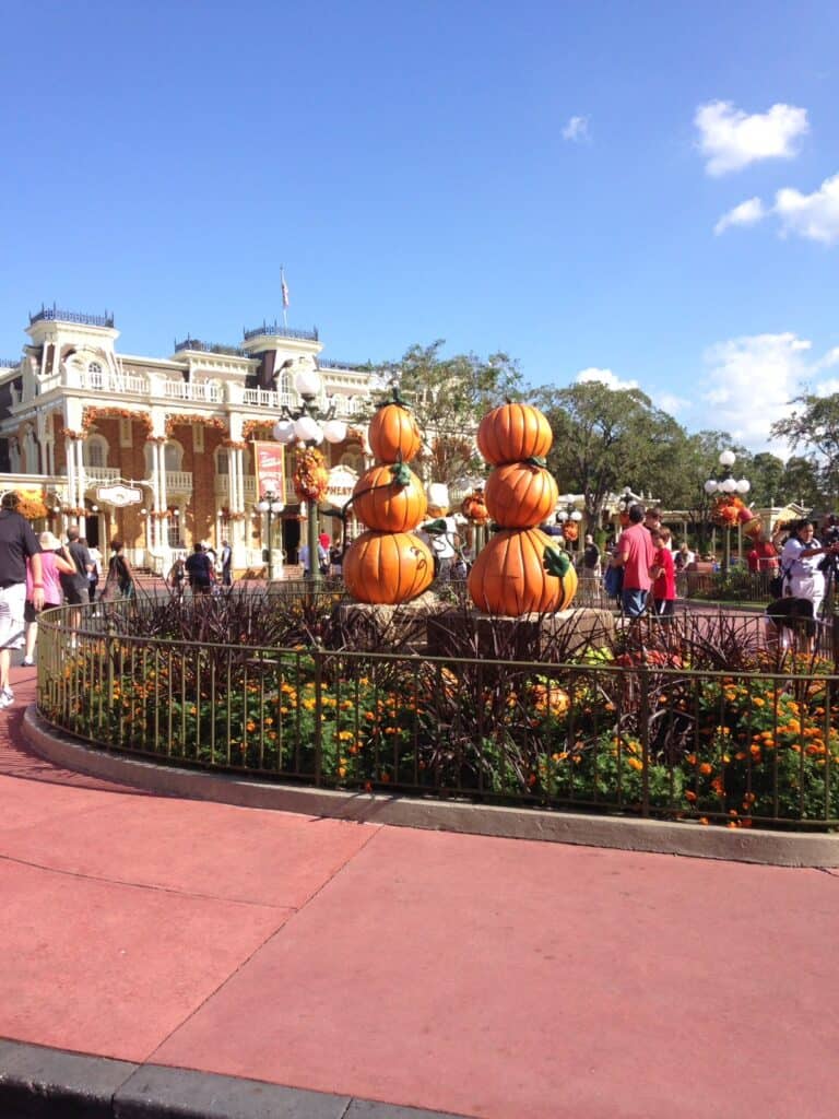 Disney pumpkins Main Street