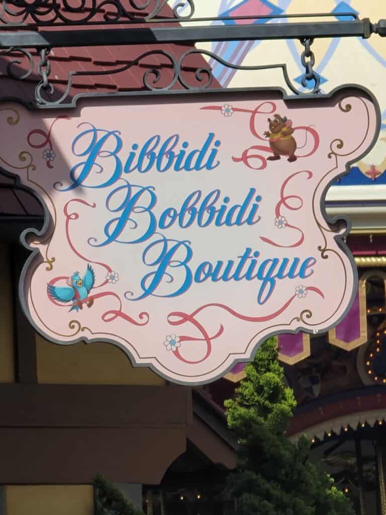 Bibbidi Bobbidi Boutique Sign