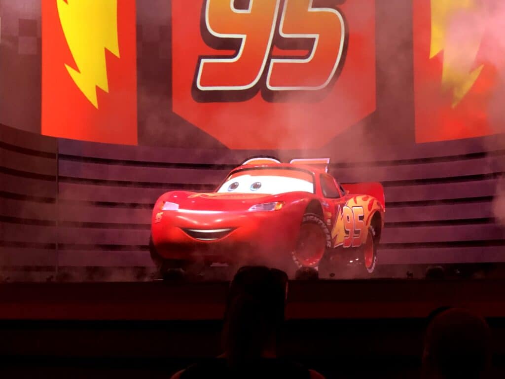 lightning mcqueen on stage