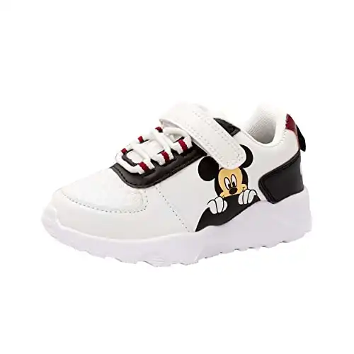 Disney Mickey Mouse Trainers Kids Classic Velcro White Sports Sneakers 1 UK