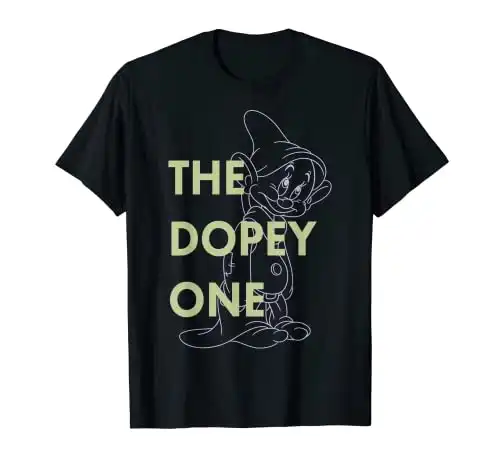 Disney Snow White The Dopey One Outlined Graphic T-Shirt