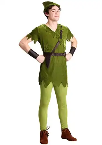 Classic Peter Pan Costume Adult Halloween Costume X-Small Green