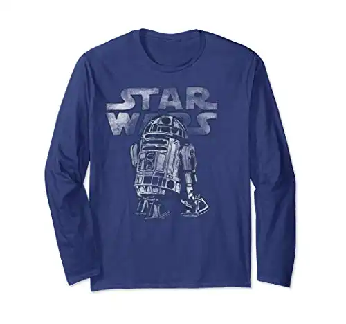 Star Wars R2-D2 Vintage Style Graphic Long Sleeve Tee