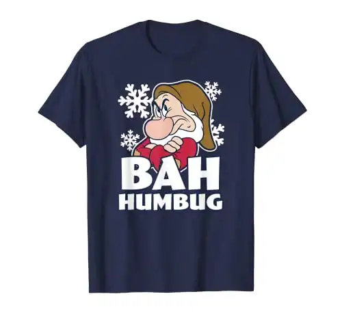 Disney Snow White & the Seven Dwarfs Christmas Grumpy Humbug T-Shirt