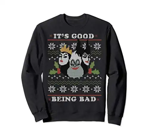 Disney Villains Good Bad Ugly Christmas Sweater Sweatshirt