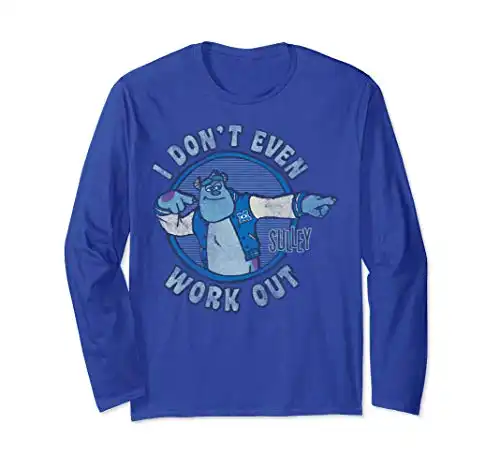 Disney Pixar Monsters Inc. Sulley Doesn't Even Workout Long Sleeve T-Shirt